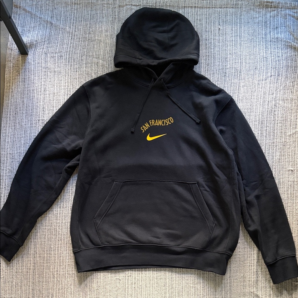Nike Black Hoodie with Yellow Accents San Francisco
